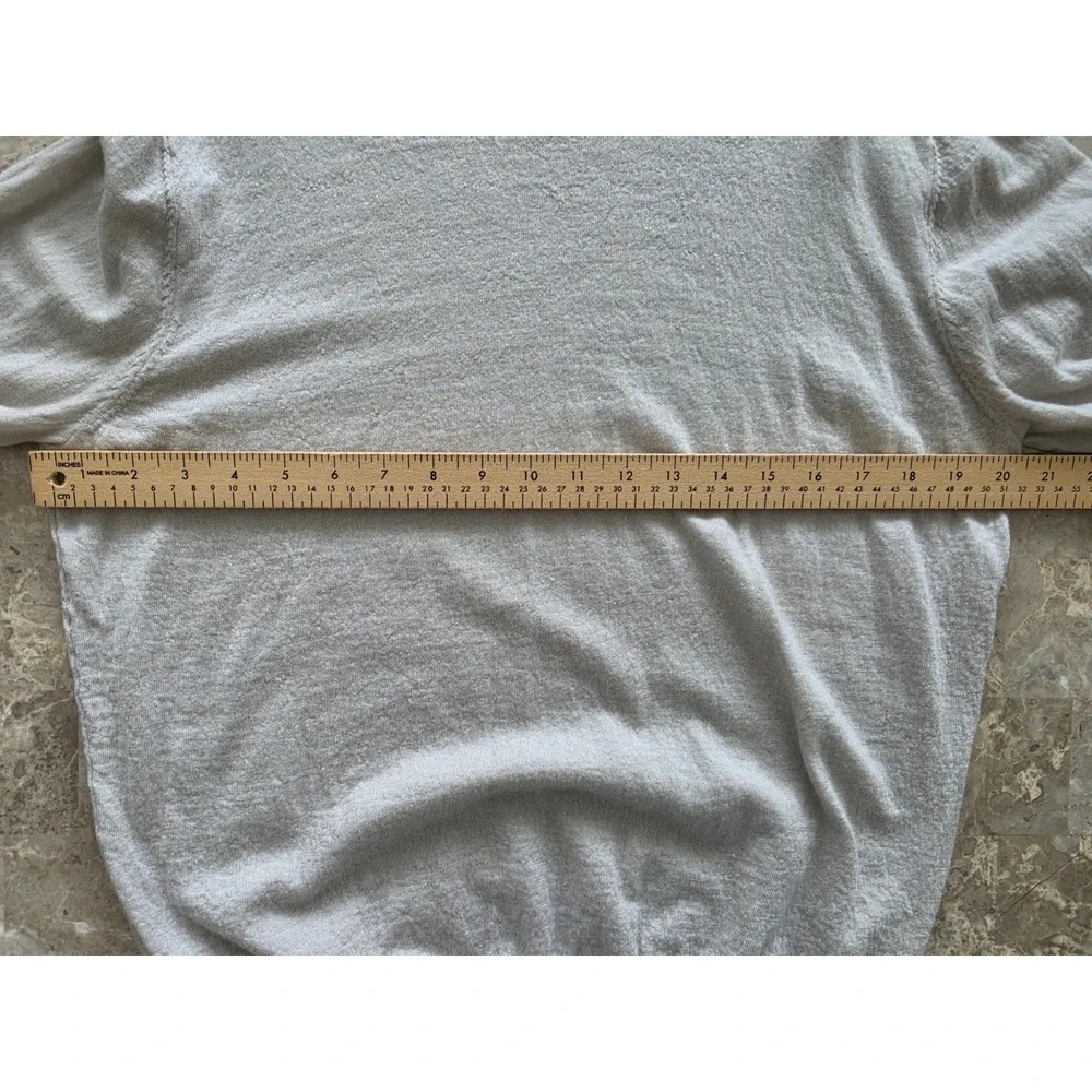 Suitsupply Mens XXL Light Gray 100% Merino Wool‎ Crewneck Sweater Knit Top